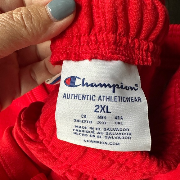 Champion Bold Red sweatpants/swestshirt Set - Picture 7 of 7